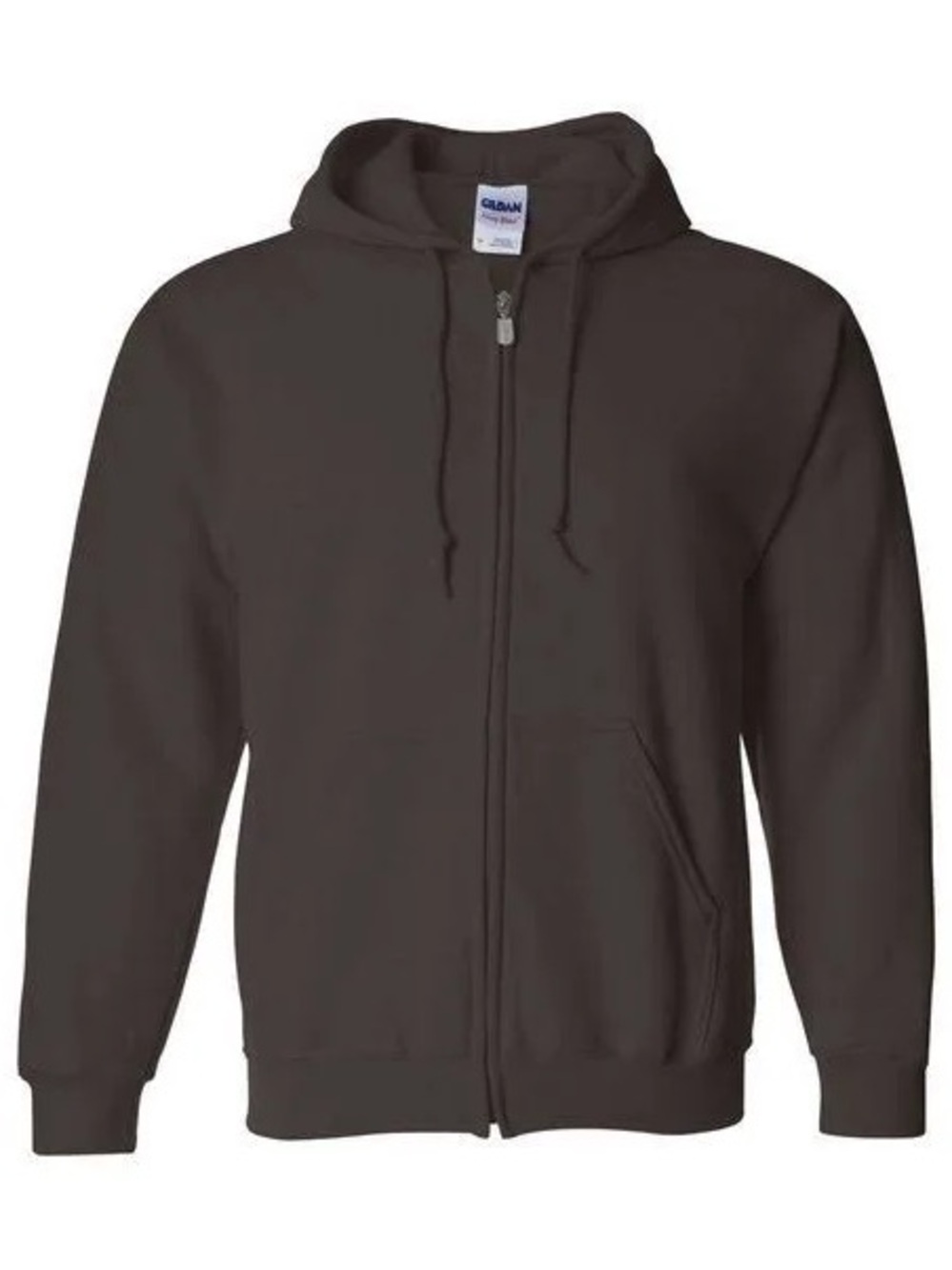Gildan Men's Full-Zip Hoodie - Dark Grey